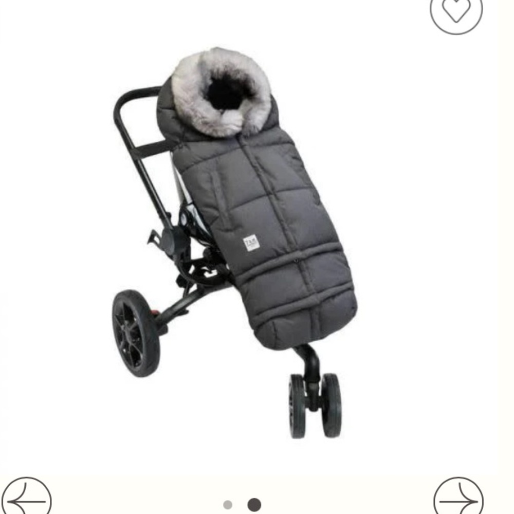 Grey Cozy Fleece-Lined Stroller Footmuff -7AM